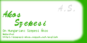 akos szepesi business card